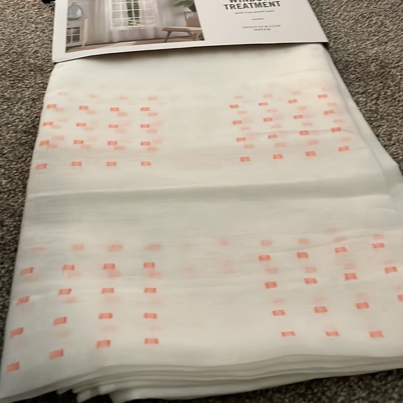 New Clip Sheer Curtain Panels montauk Martha Stewart 37” x 84” pole top pair - Picture 4 of 6
